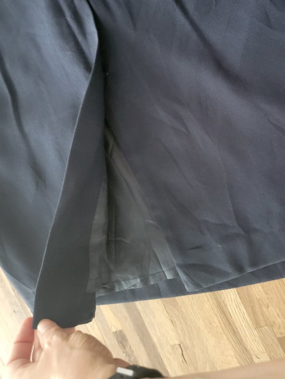 KB Stella Louise Satin Navy Blue Maxi Length Trouser/Pencil Skirt Vintage 80's - Picture 9 of 13
